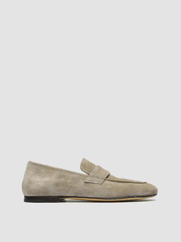 Affordable loafers for hot strolls-BLAIR 001 - Taupe Suede Loafers