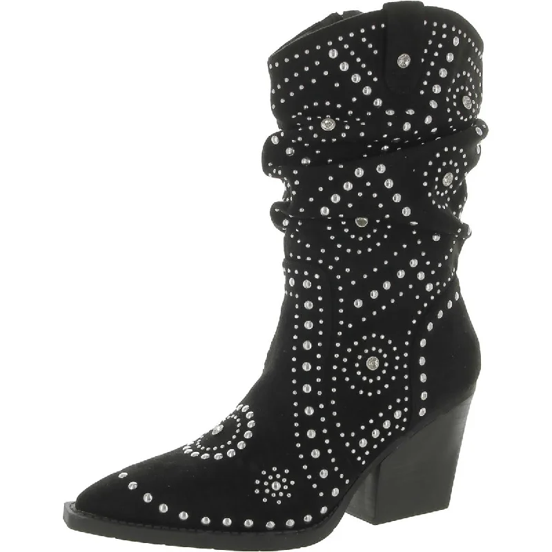 Boots with warm padding -Very G Womens Stellar Faux Suede Embellished Cowboy, Western Boots