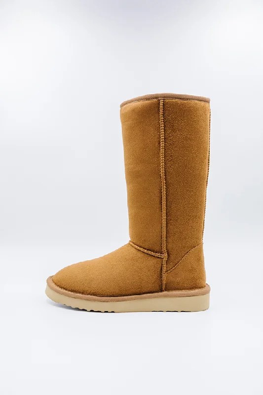 Boots for summer festivals -PAWJ Tall Boot | Chestnut