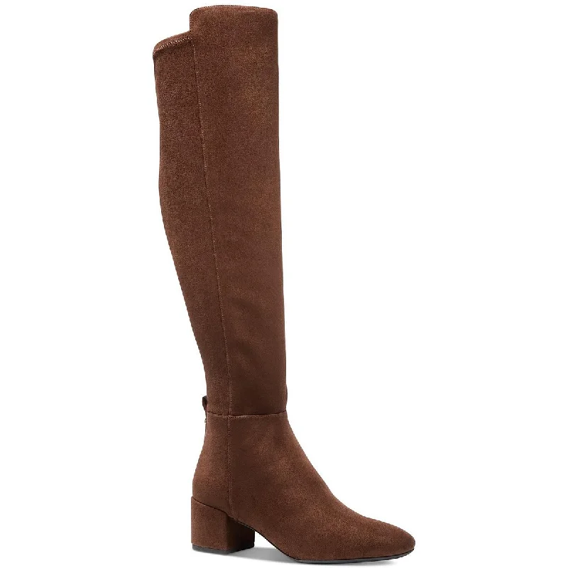 Designer boots for fashionistas -MICHAEL Michael Kors Womens Faux Suede Tall Over-The-Knee Boots