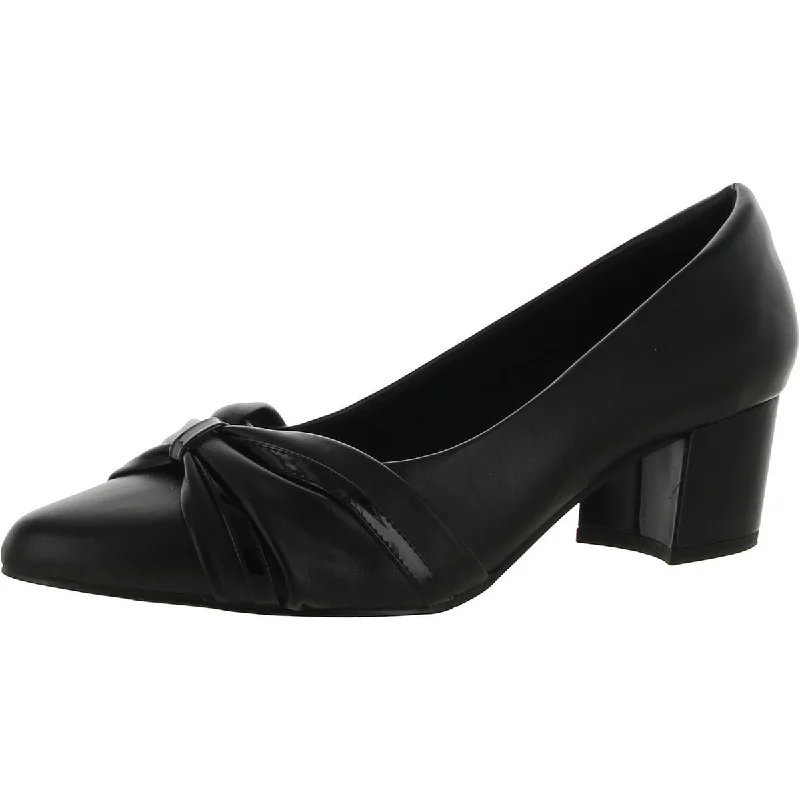 High heels for casual night meetups -Easy Street Womens Millie Faux Leather Slip-On Pumps