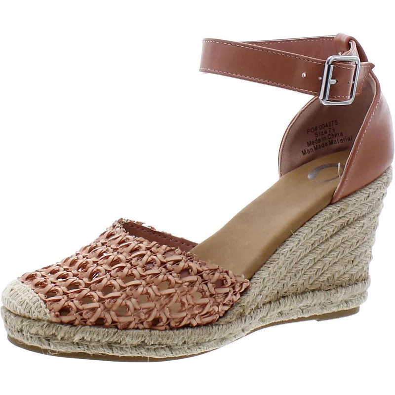 Durable sandals for tough trends-Journee Collection Womens Woven Round toe Wedge Heels