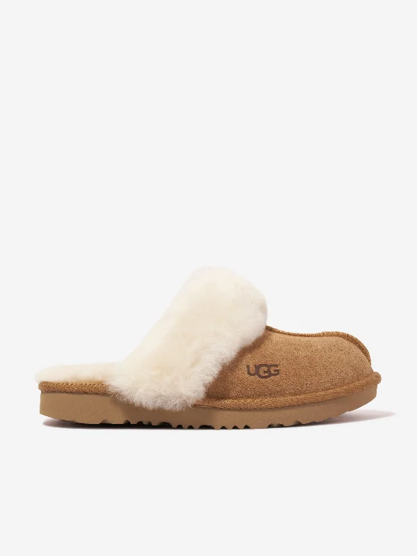 Slippers with durable fabric -UGG Girls Cozy II Slippers in Brown