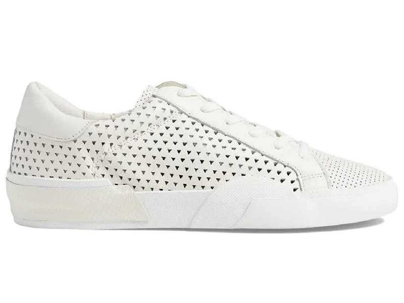 Athletic shoes for spring races -Zina White Perforated