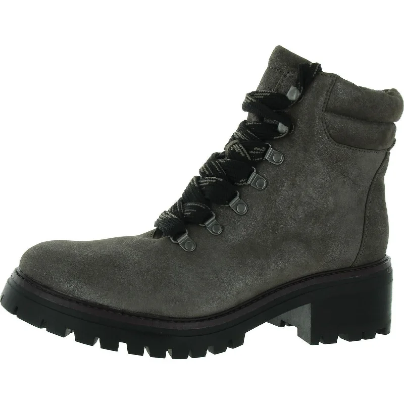 Boots with matte finish -Gentle Souls by Kenneth Cole Womens Leather Lace-Up Combat & Lace-Up Boots