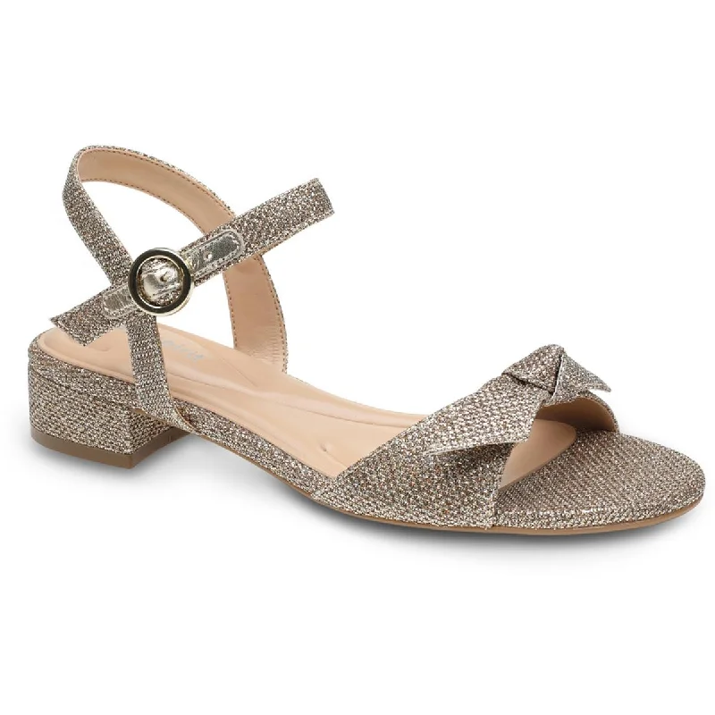 High heels with woven fabric details -Easy Spirit Womens Ginova 2 Canvas Pumps Block Heels