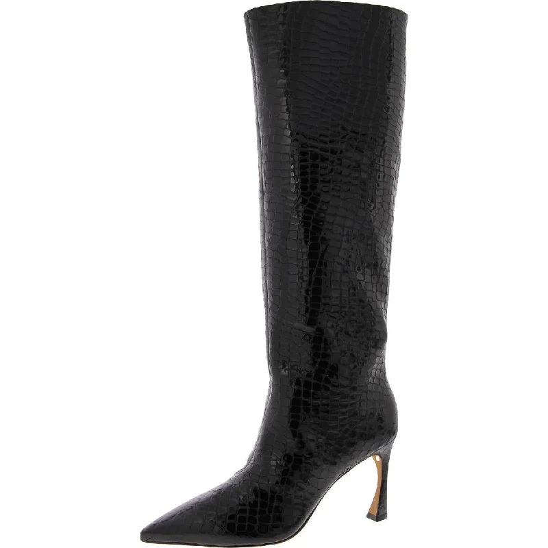 Boots with rugged leather -Alexandre Birman Womens Kyra Pointed Toe Zipper Knee-High Boots