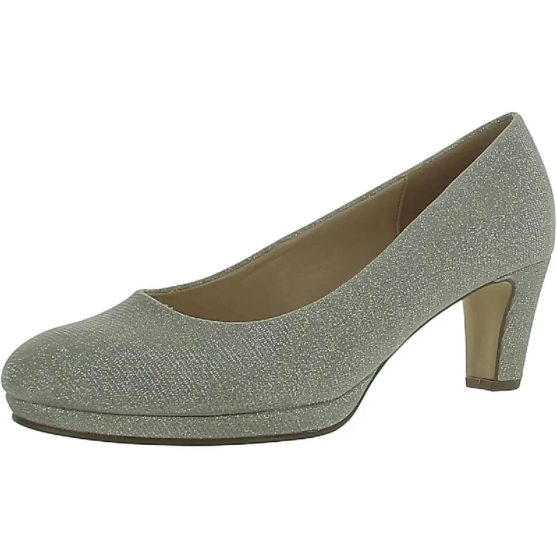 High heels with bold fabric accents -Gabor Womens Glitter Slip-On Pumps