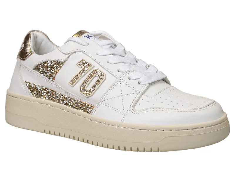 Athletic shoes with airy top -Back 70: BREAK in GLITTER PLATINE Sneakers