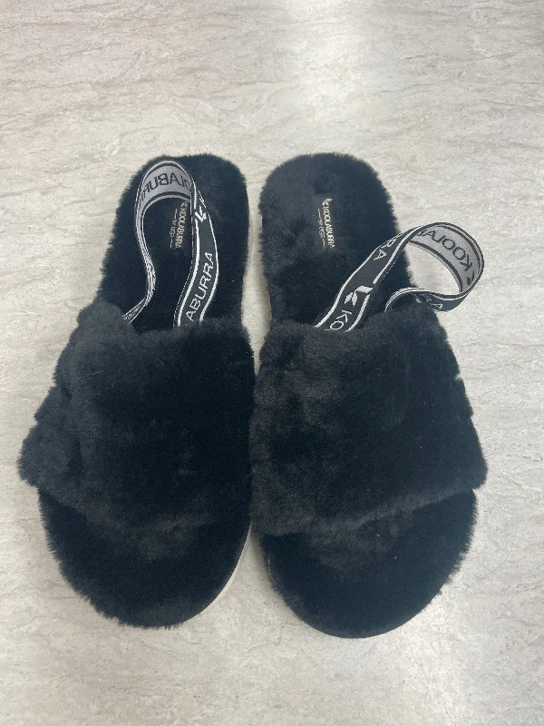 Slippers for wide feet comfort -Slippers By Koolaburra By Ugg In Black, Size: 5