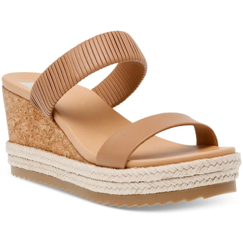 Breathable sandals for cool nights-Dolce Vita Womens EFFIE Faux Leather Open toe Wedge Sandals