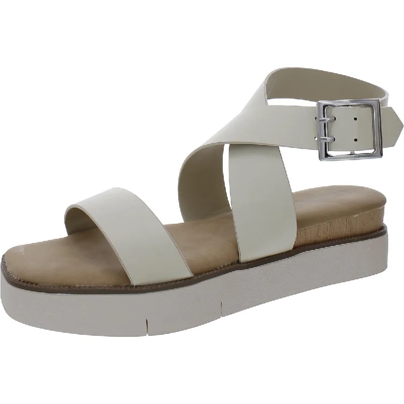 Lightweight sandals for breezy strolls-Journee Collection Womens Faux Leather Platform Sandals