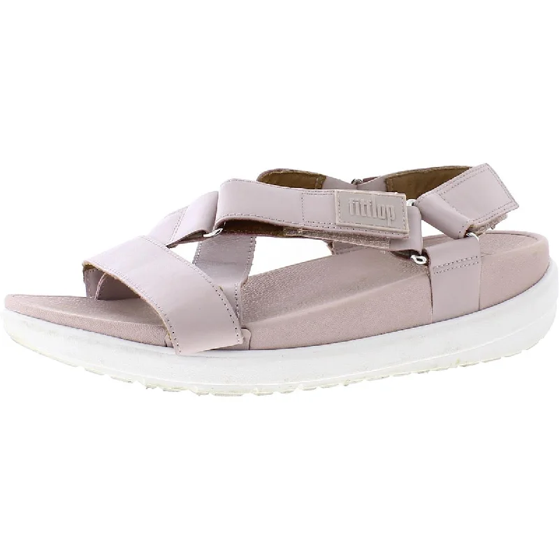 Soft sandals for warm trends-Fitflop Womens LOOSH Leather Wedge Sandals