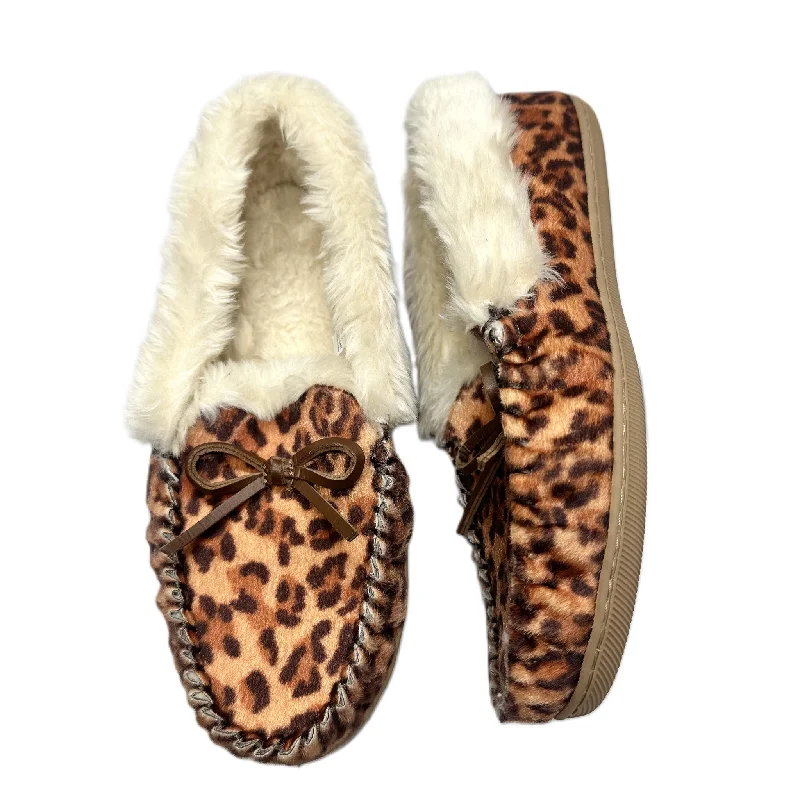 Slippers with slim fabric -Slippers By J. Crew In Animal Print, Size: 7