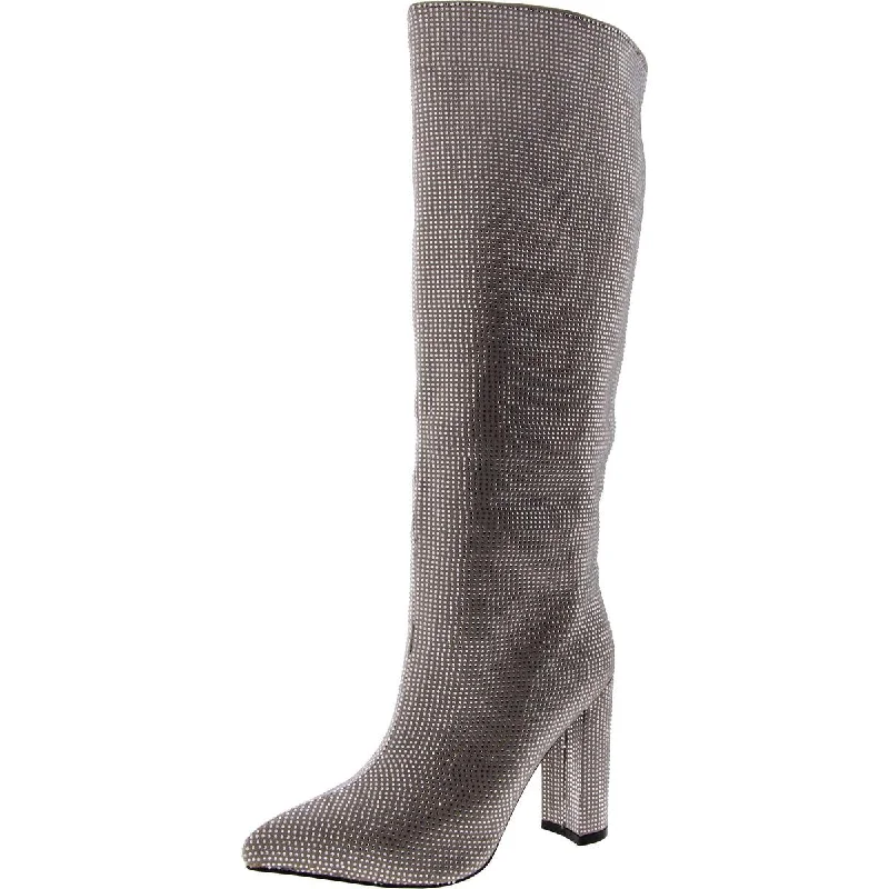 Boots with cool mesh -Arus Womens Pointed toe Block heel Knee-High Boots