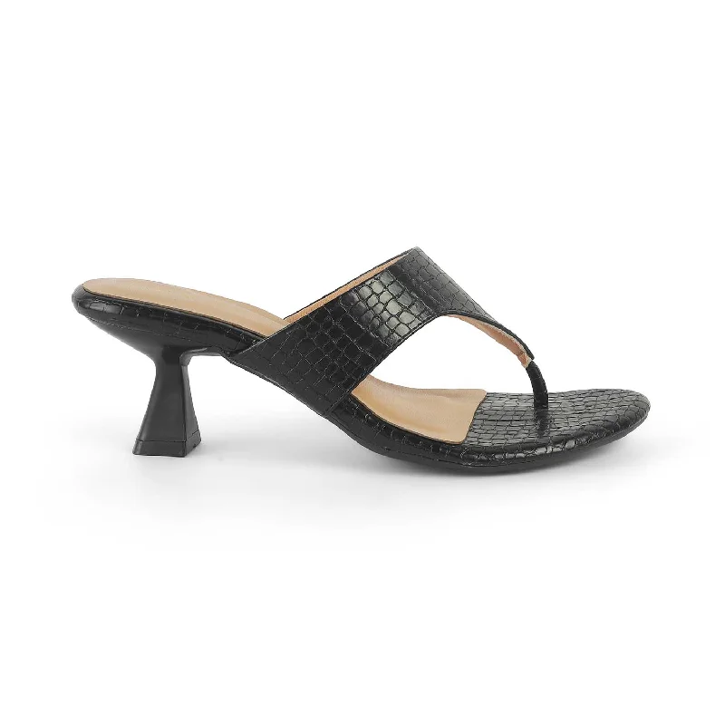 Stylish sandals for outdoor strolls-Tresmode Helene Black Women's Dress Heel Sandals