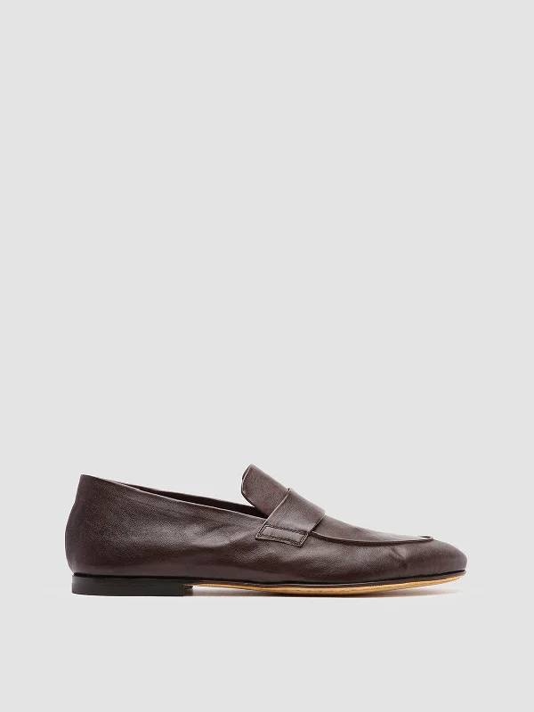 Premium loafers for office hikes-AIRTO 001 - Brown Leather Penny Loafers