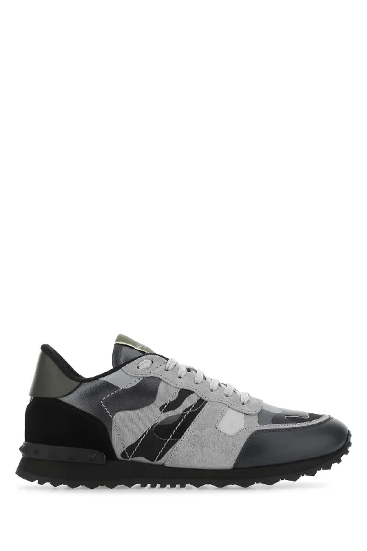 Custom-made athletic shoes online order -VALENTINO GARAVANI Rockrunner Camouflage Sneakers for Men - Limited Edition