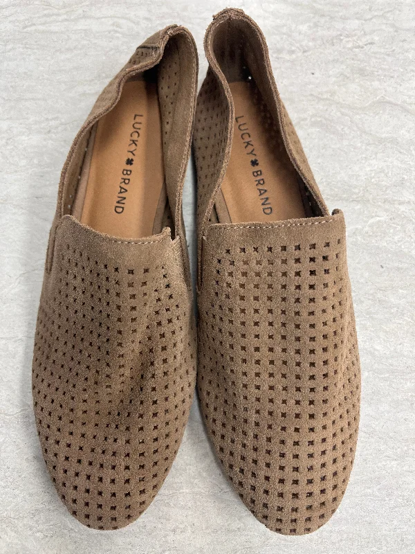 Flats for indoor casual strolls -Shoes Flats By Lucky Brand In Brown, Size: 8.5