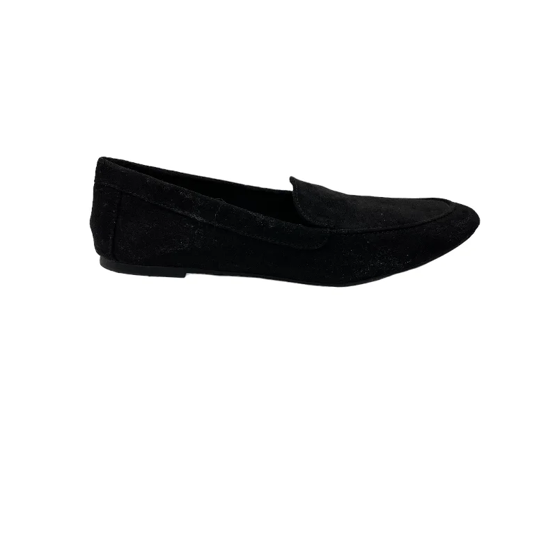 Flats with flexible uppers -BLACK SHOES FLATS by DEXFLEX Size:9