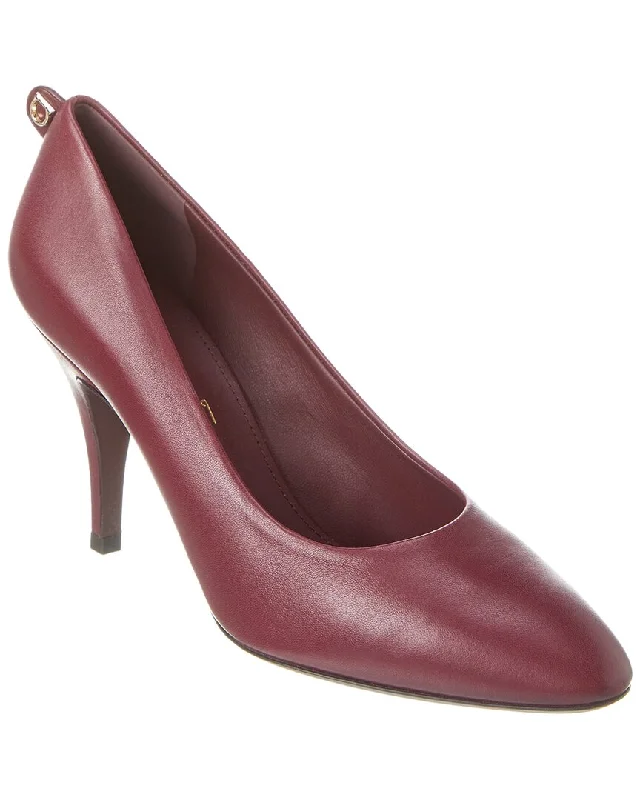 High heels with anti-slip midsole bases -Ferragamo Judy Leather Pump