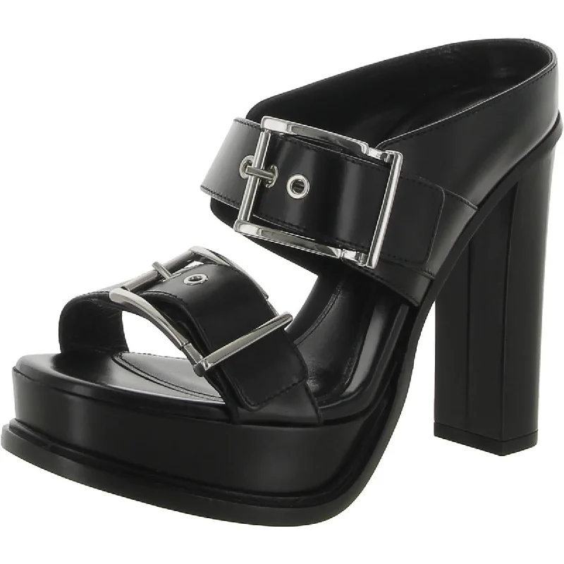 Affordable sandals for kids’ nights-Alexander McQueen Womens Leather Open Toe Platform Heels