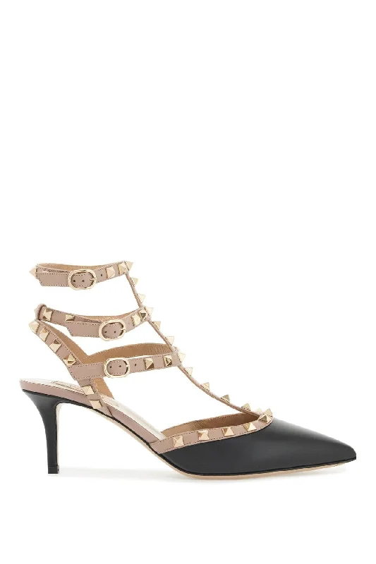 High heels for casual night dinners -VALENTINO GARAVANI Rockstud Slingback Pumps - Summer Style