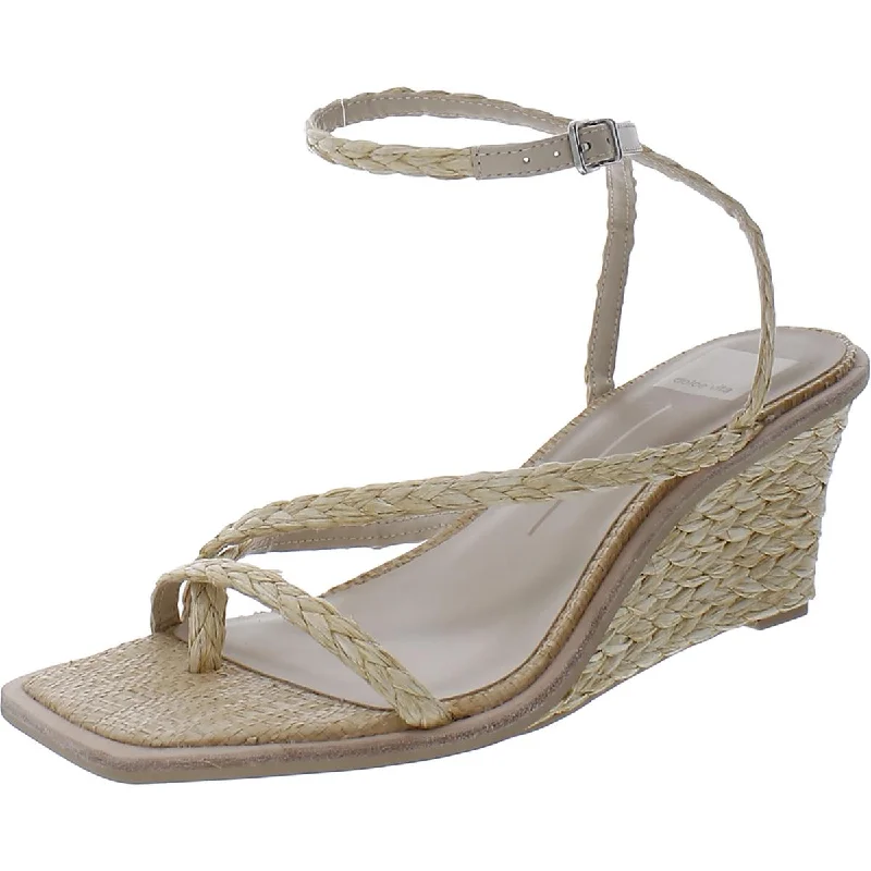 High heels with faint glow patterns -Dolce Vita Womens WEDGE Tweed Ankle Strap Pumps