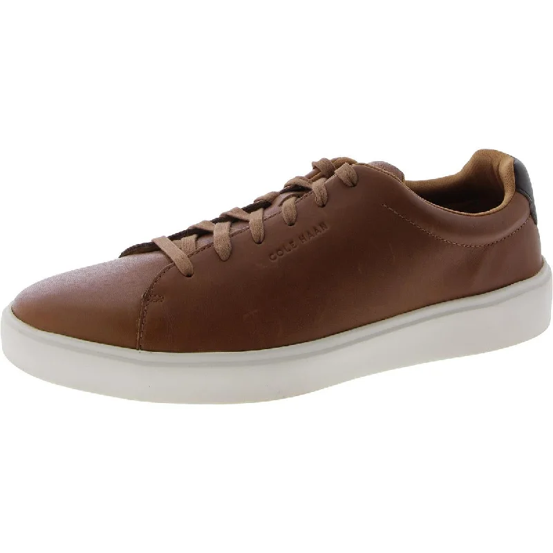 Athletic shoes for standing workouts -Cole Haan Mens Faux Leather Solid Casual And Fashion Sneakers