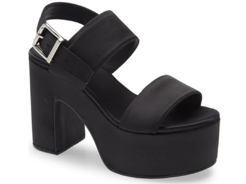 High heels with weather-resistant coatings -Jeffrey Campbell: Moody in Black Satin