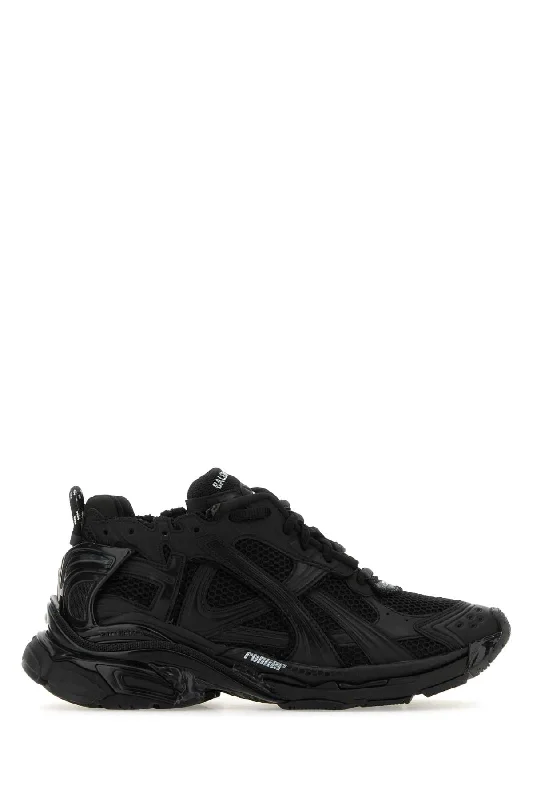 Athletic shoes with anti-fatigue soles -BALENCIAGA Men's Mesh and Rubber Runner Sneakers