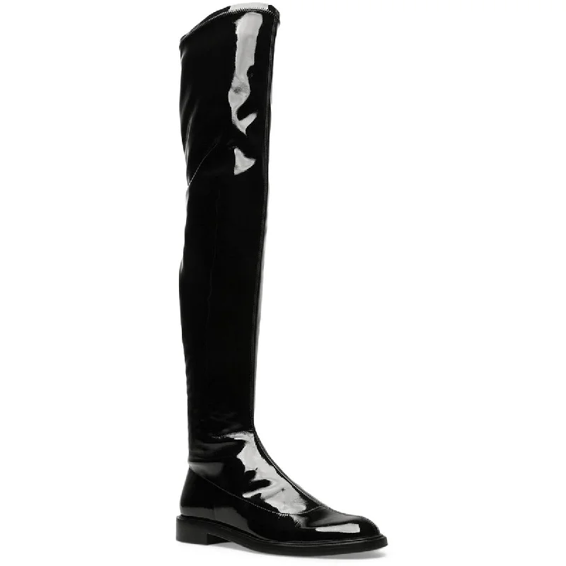 Boots for drizzly days -Schutz Womens S-Kaolin Patent Leather Tall Over-The-Knee Boots