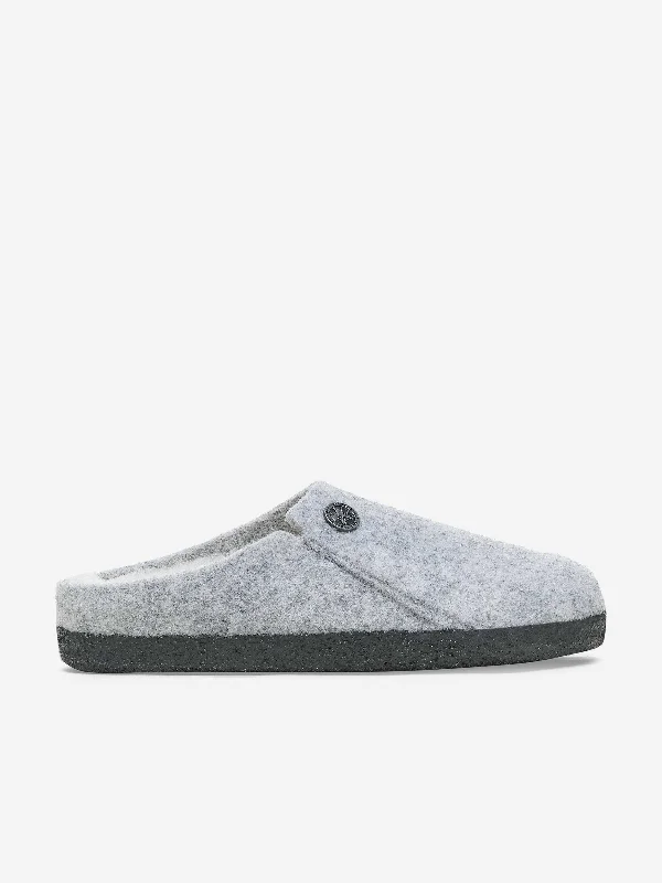 Slippers for green homes -Boys Zermatt Felt Shearling Slippers in Grey