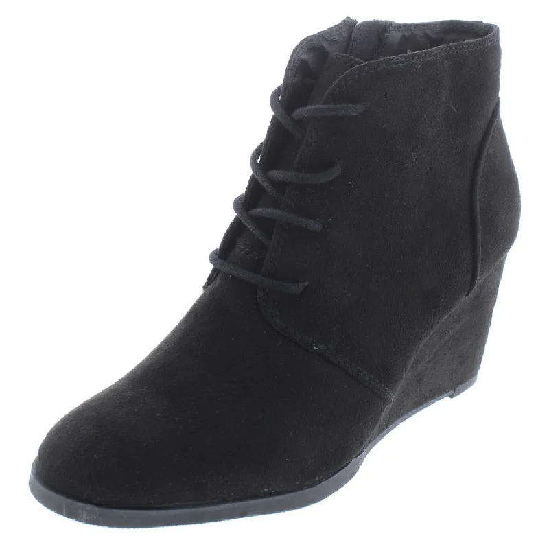 Boots with waterproof leather -American Rag Womens Baylie Faux Suede Ankle Wedge Boots