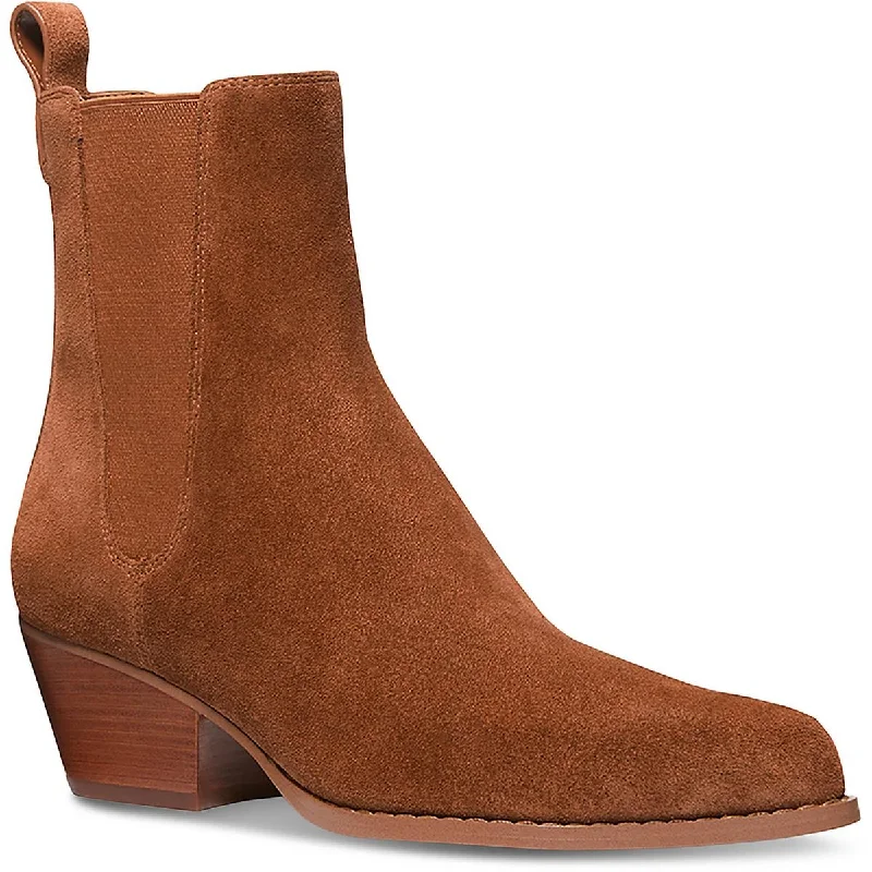 Vegan leather boots eco-friendly -MICHAEL Michael Kors Womens Kinlee Suede Almond Toe Chelsea Boots