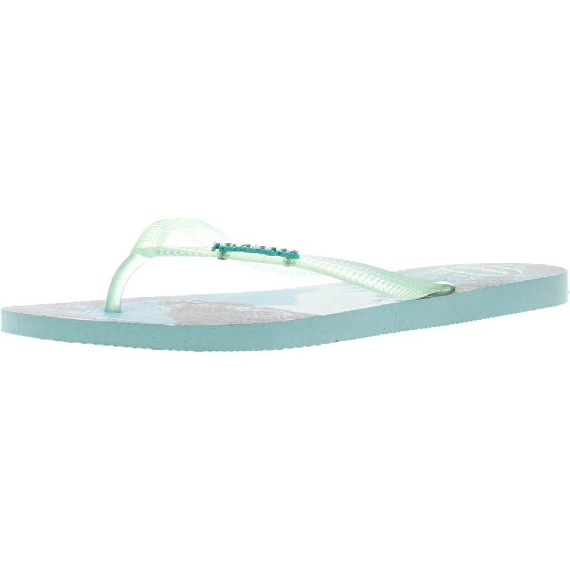 Best sandals for warm nights-Havaianas Beach Prit Signature  Thong Sandals