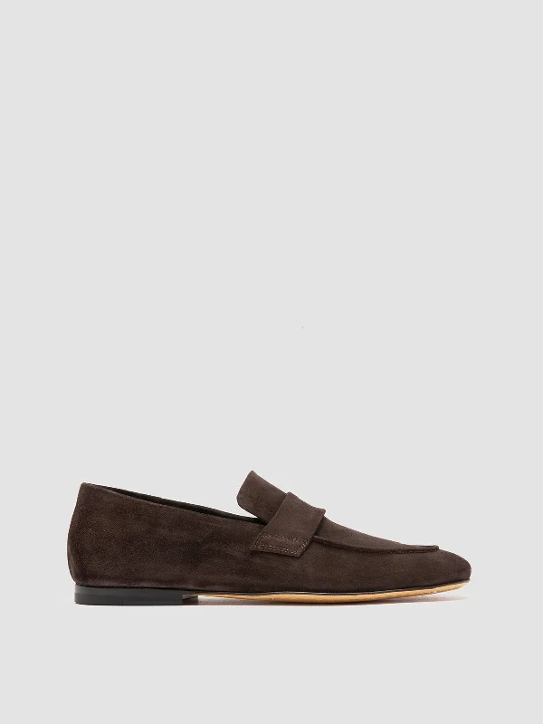 Best loafers for sweaty feet-AIRTO 001 - Brown Suede Loafers