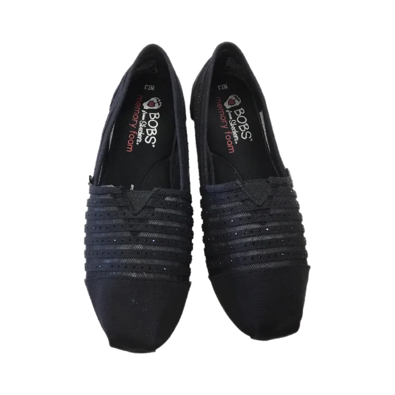 Flats for outdoor evening strolls -Shoes Flats By Skechers In Black, Size: 7.5