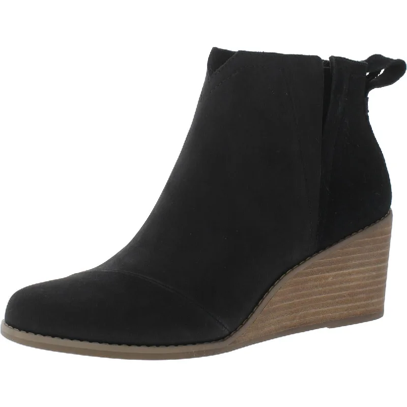 Boots for outdoor chats -Toms Womens CLARE Pointed Toe Wedge Heel Wedge Boots