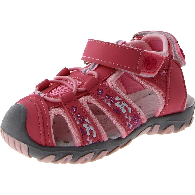 Trendy sandals for beach walks-AKA Girls Toddler Faux Leather Fisherman Sandals