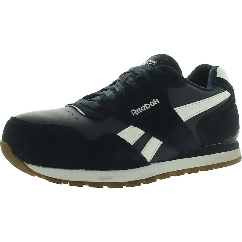 Athletic shoes with flexible soles -Reebok Mens Harman Work Sneaker Suede Composite Toe Work & Safety Shoes