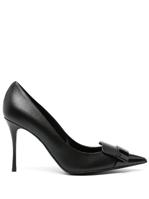 High heels with ultra-light frames -SERGIO ROSSI Classic Leather Pumps 75MM