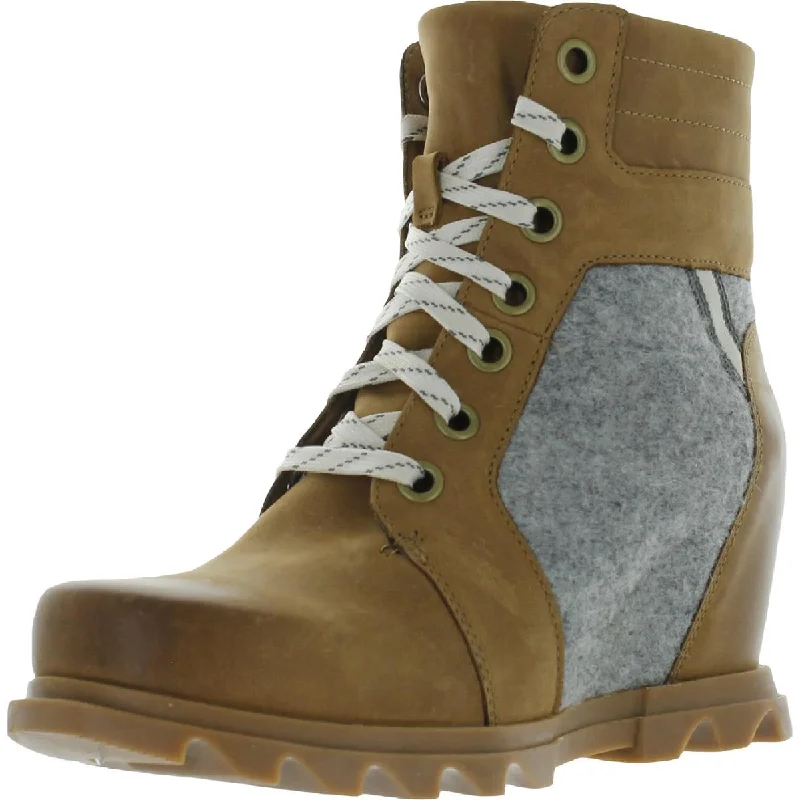 Affordable boots for families -Sorel Womens Joan of Arctic Wedge III Lexie Nubuck Combat & Lace-up Boots