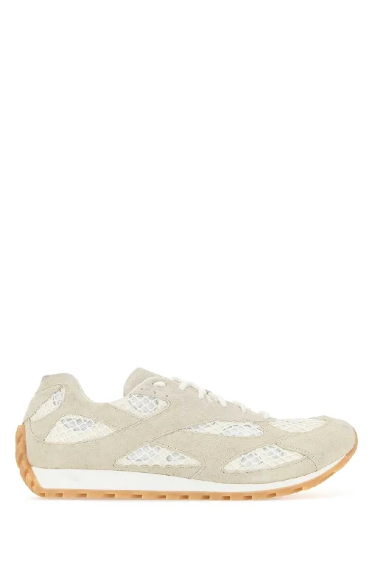 BOTTEGA VENETA Bicolor Mesh and Suede Orbit Sneakers