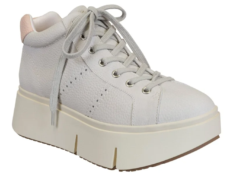 Slip-on athletic shoes for elderly -Naked Feet: ESSEX in MIST Platform High Top Sneakers