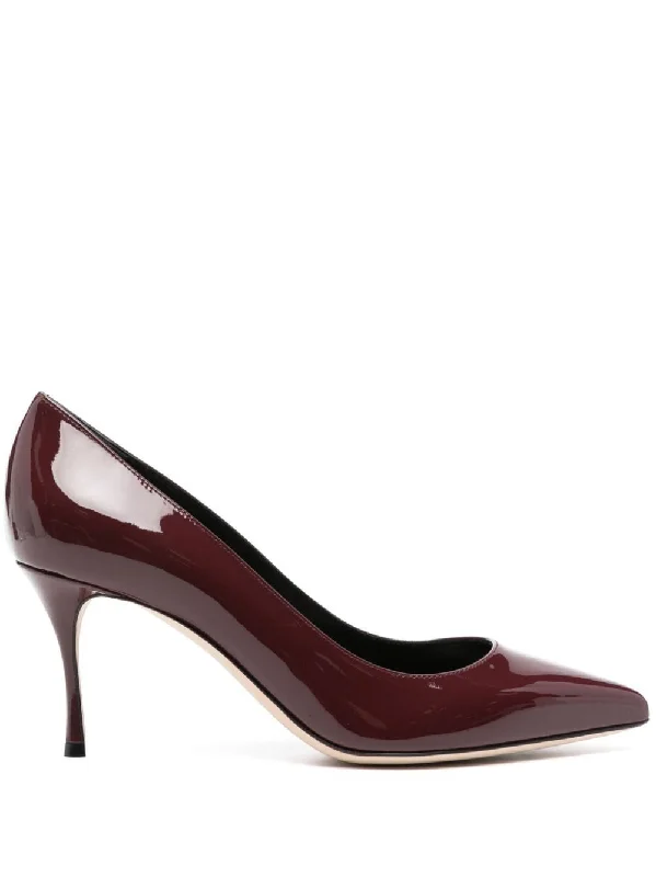 High heels with tough footbed builds -SERGIO ROSSI 70MM Godiva Mini Pumps